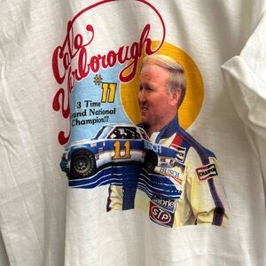 Vintage Nascar size Medium Cale Yarborough white Tshirt